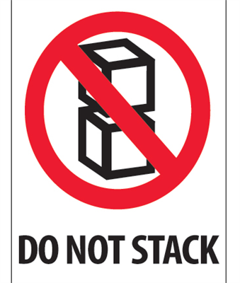 3 X 4 DO NOT STACK LABELS